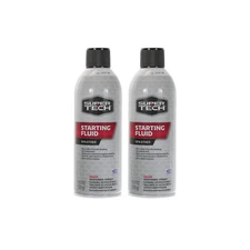 Super Tech Starting Fluid [2 Pack] — Clear 50% Ether, 10.7 oz.