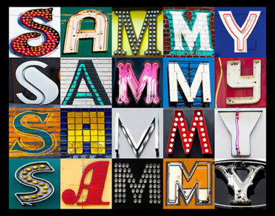SAMMY Name Poster featuring photos of actual sign letters | eBay
