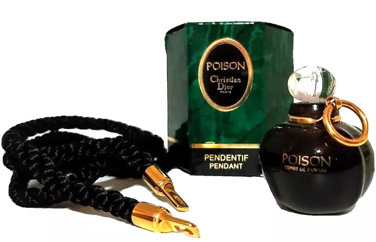 DIOR POISON NECKLACE BOTTLE CHARM ESPRIT OF PARFUM 0.17OZ 5ML