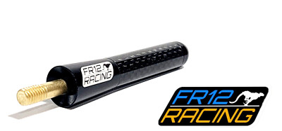 BLACK FR12 RACING CARBON FIBER SHORT SCREW IN ANTENNA 3'' FOR 07-15 MINI COOPER