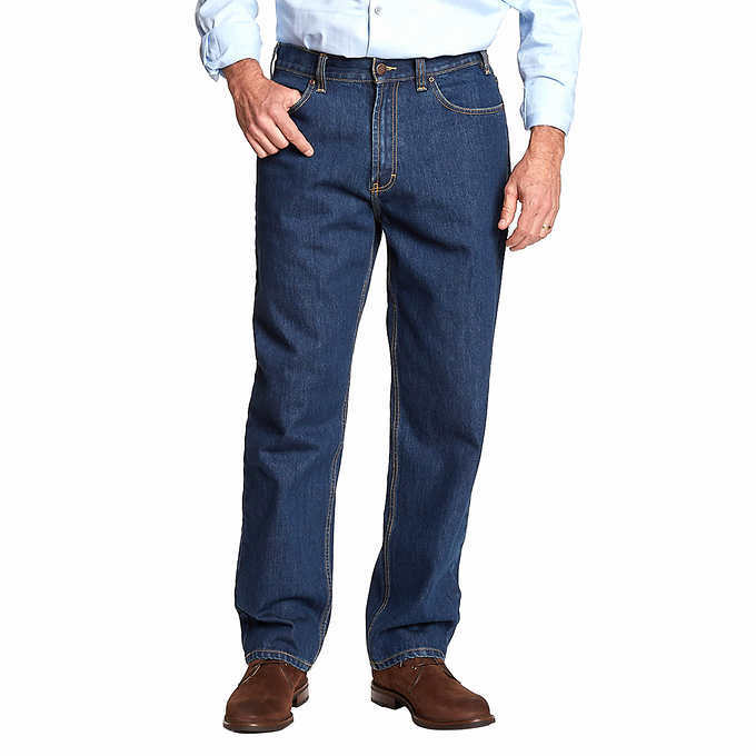 Kirkland Signature Mens Relaxed Fit Cotton Blue Heavy-Duty Jeans Pants Pick  Size
