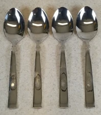 4 REED & BARTON REGENT HERITAGE MINT TEASPOONS 6 3/8" STAINLESS FLATWARE 18/10 