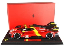FERRARI 499P HYPERCAR #50 "2022 LAUNCH ED." & DISPLAY CASE 1/18 BY BBR P 18226