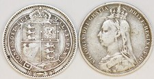 1887 to 1893 Victoria Sterling Silver Shilling Your Choice of Date / Year