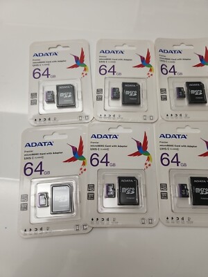 Adata Memory Cards 8 PACKS**Brand New Sealed**Free Shipping**64GB** LOT OF 8pcs!