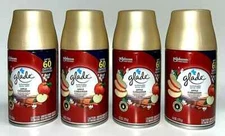 LOT OF 4 GLADE APPLE CINNAMON w NUTMEG AUTOMATIC SPRAY REFILLS AIR FRESHENER NEW