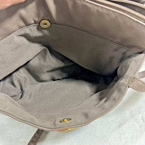 Etienne Aigner Geldbörse Leder glatte Schulter taupe 5 Fächer Fuß Vintage - Bild 21 von 22