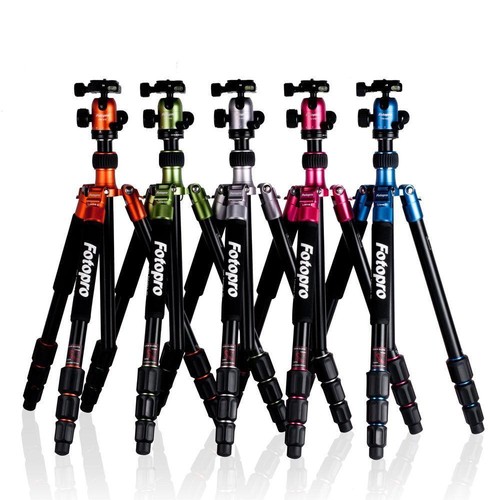 Fotopro C5i Tripod/Monopod w/ FPH-52Q Ballhead (Blue/Green/Orange/Red/Titanium) - Picture 1 of 6