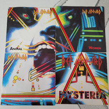 Def Leppard 4 Vinyl records Animal, Hysteria, Women and Pour Some Sugar on Me