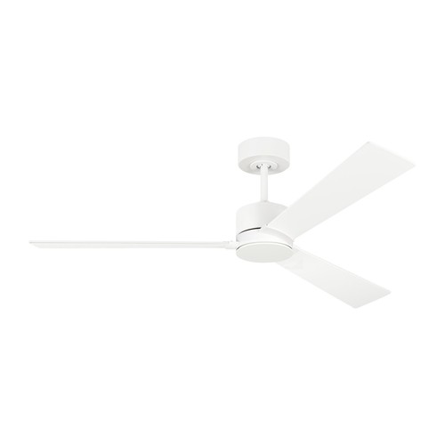 Monte Carlo 3RZR52RZW Rozzen 52" Ceiling Fan with Remote 3 Blades Matte White