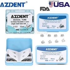 AZDENT Dental Orthodontic Buccal Tubes 1st /2nd Molar Tube Roth MBT 022 Bondable