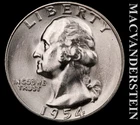 1954-D Washington Quarter- Choice Gem Brilliant Uncirculated- Luster #K390