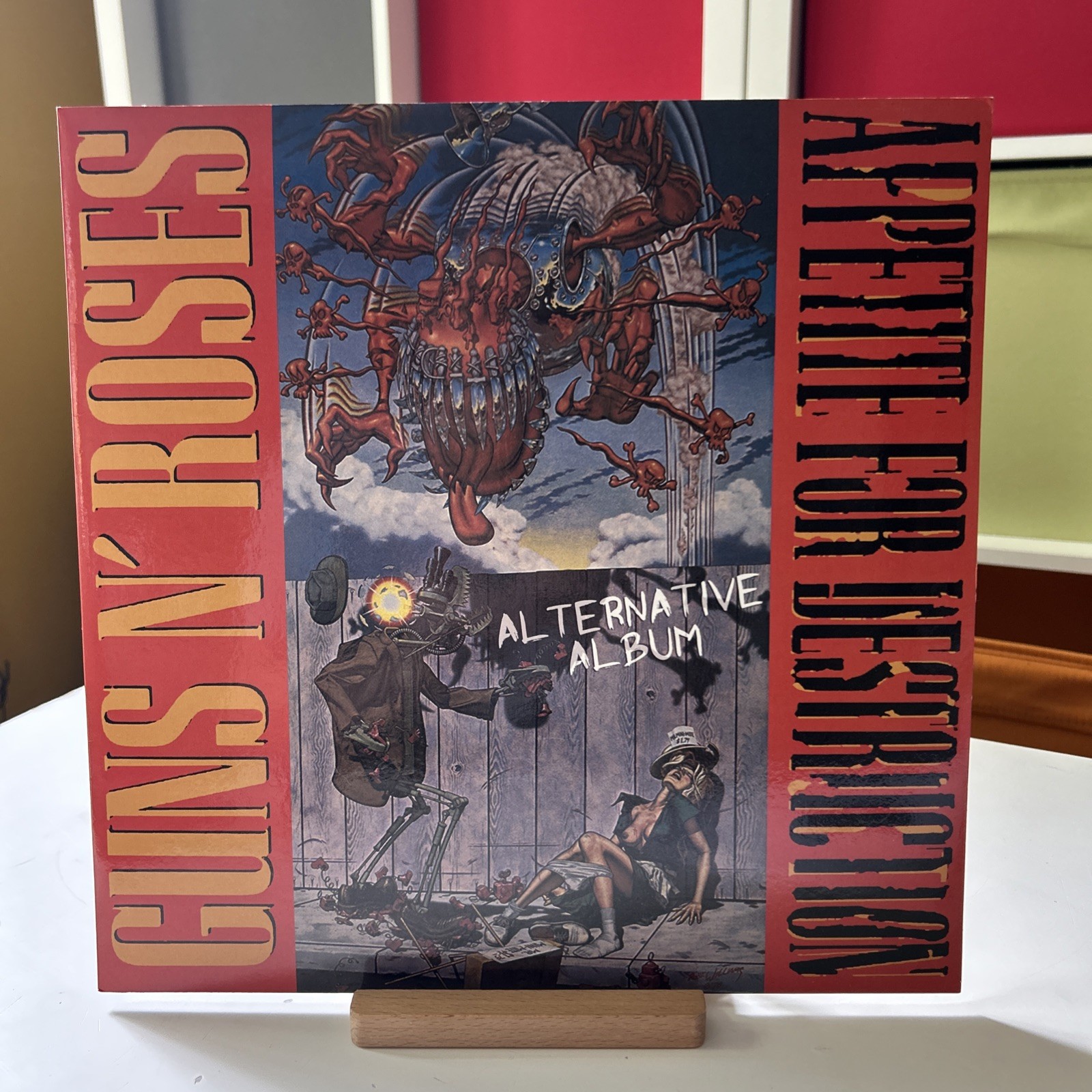 GUNS N' ROSES LP Appetite for Destruction RED Coloured VINYL EX/EX