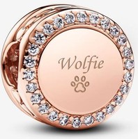 Pandora Gravierbarer Funkelnder Knopf Charm 788747C01 AnhäNger