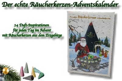 Räucherkerzen Adventskalender / Crottendorfer Räucherkerzen /Original Erzgebirge