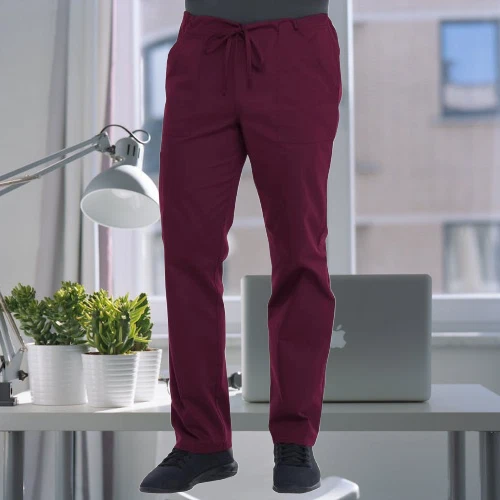 Scrubstar Core Essentials size 3XL Unisex Scrub Pants with Drawstring Tie WINE - Picture 1 of 10