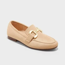 Women's Carolyn Loafers with Memory Foam Insole - A New Day Beige