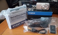 Olympus µ MJU 300 Digital 3.2MP Camera Silver with remote - Tested & Working