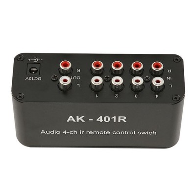 4-Wege-Cinch-Umschalter Multifunktionaler 4-in-1-Out-Cinch-Stereo-Umschalte BAK