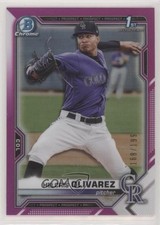 2021 Bowman Chrome Prospects Fuchsia Refractor 168/199 Helcris Olivarez 0c6