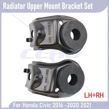 Radiator Upper Mount Bracket Support Set Left Right Side For 2016-21 Honda Civic
