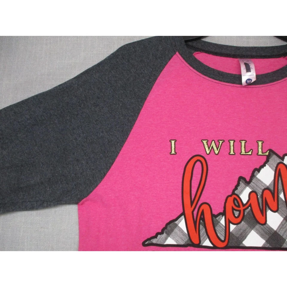 Camisa Raglán Simply Southern Rosa Gris Gráfico Informal Manga 34 Mujer Talla M Foto 4 de 4