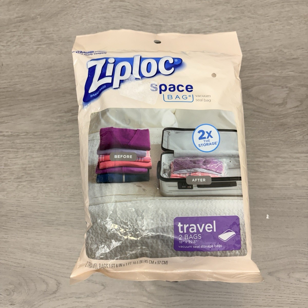 Ziploc Space Bags Vacuum Seal Airtight Waterproof Reusable Travel