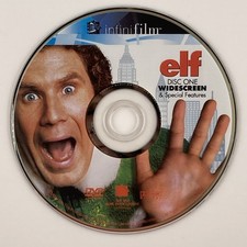 Elf (2003) Widescreen Will Ferrell - DVD Disc Only - No Case - No Tracking