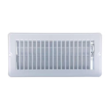 9-3/4 In. X 4 In. Steel Floor Register with 7/8 In. Drop in White