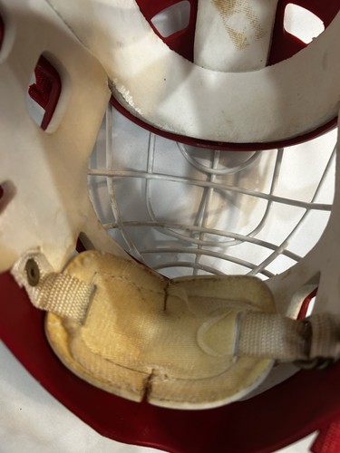 Vintage used Franklin New Jersey Devils Hockey Goalie Face Mask - Picture 13 of 14