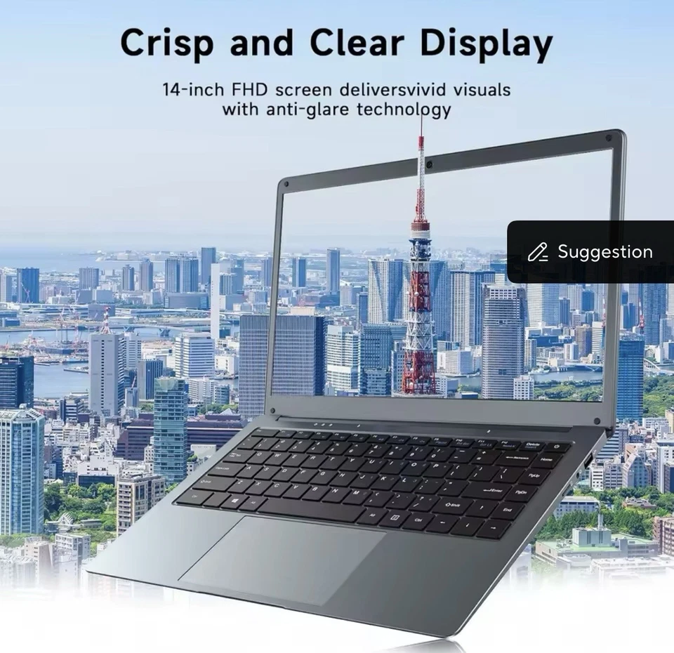 14 Inch Laptop Intel Celeron N3350 6GB RAM 64GB+128GB SSD 1366X768 Display Windo - Image 2 of 4