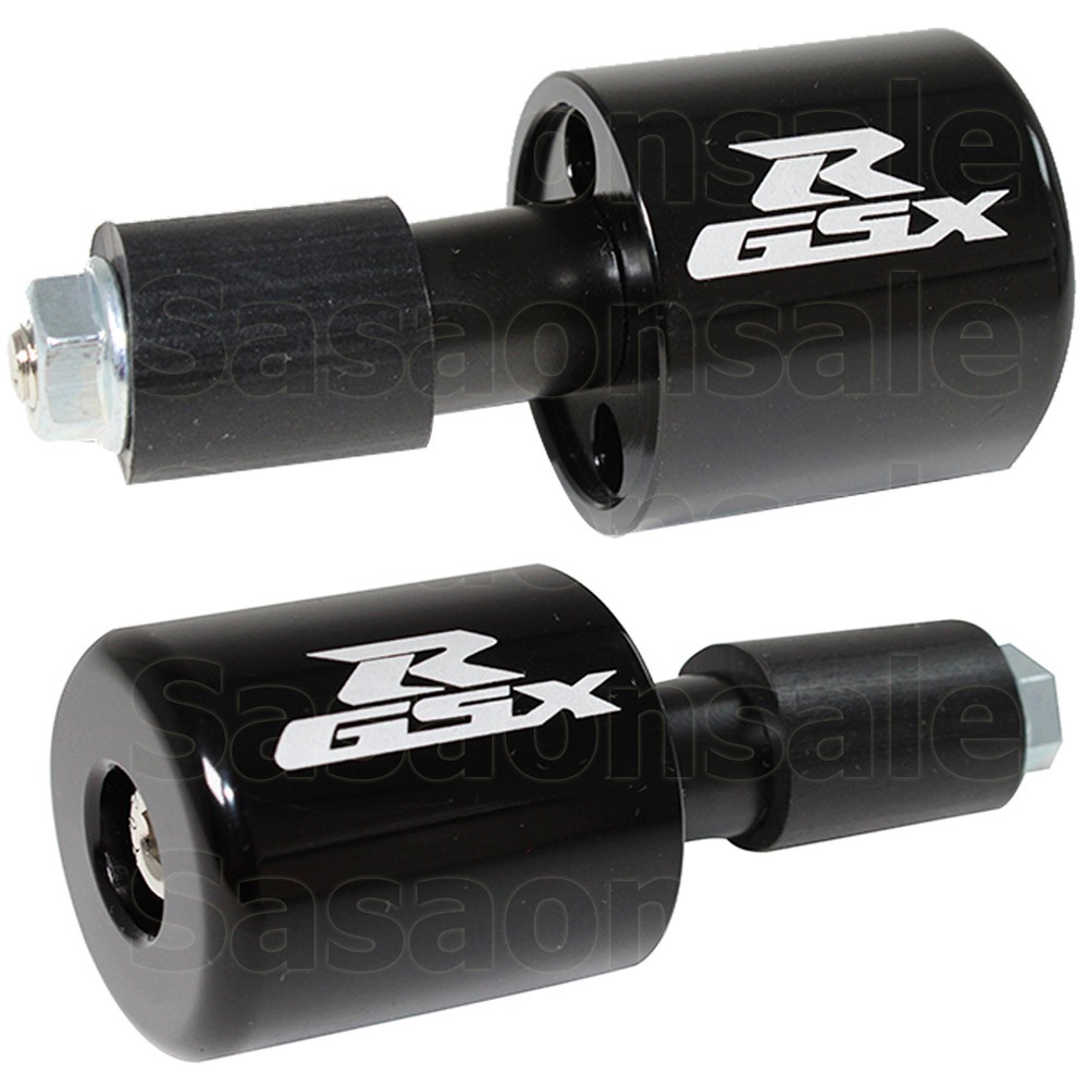 [SASA] Black CNC Laser Handle Bar Ends Grips Plug Made For Suzuki GSXR 600 750