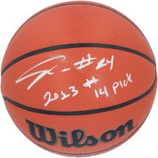 Jordan Hawkins Pelicans Signed Wilson Series Indoor/Outdoor Basketball w/14 Insc