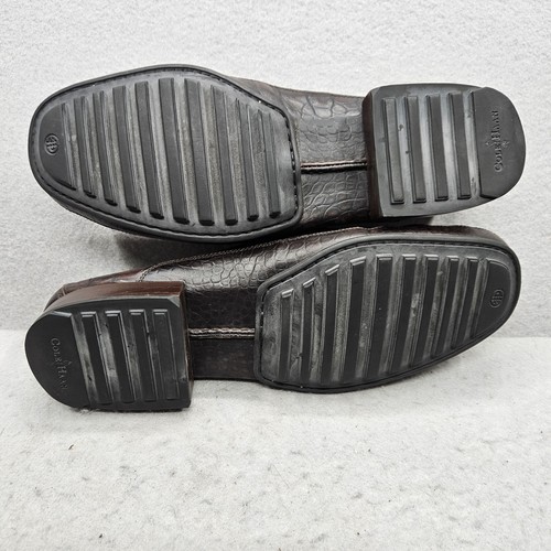 Mocassini COLE HAAN City in pelle marrone eleganti scarpe formali ecopelle coccodrillo 12 M - Foto 11 di 12