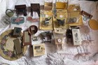 Dollhouse Furniture Lot Miniatures Mirror Washtub Butcher Block Bed Brass Table