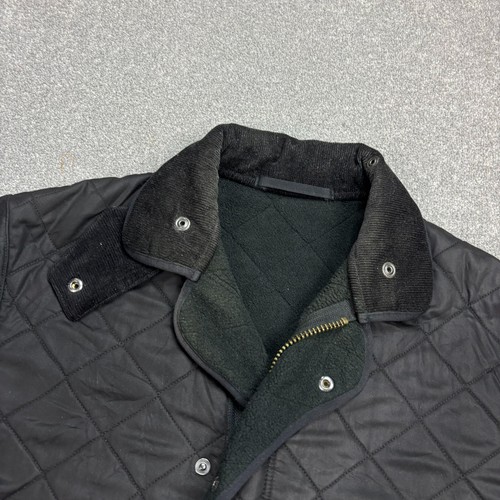 Barbour Jacket Adult Medium Black Wax Hunting Country Field Lined Coat Men - Picture 3 of 10