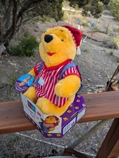 Fisher Price Disney WINNIE THE POOH Pajama Fun Sleepover Plush Backpack 1998 NEW