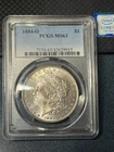 PCGS MS63 1884-o Silver Morgan Dollar $1 Morgan Silver Dollar New Orleans Mint