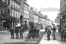 Xgg-59 Horse Drawn Dray Cart Market Place, Worksop, Nottinghamshire 1909. Photo