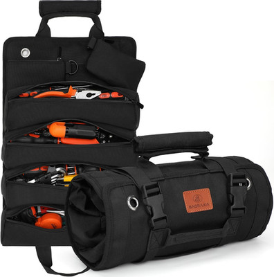 Tool Bag, Roll up Small Tools Box Storage, Heavy Duty Tool Organizer with 2 Deta
