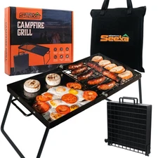 Campfire (24" Heavy Duty Folding Campfire Grill, Food-Safe Cooking Surface, C...