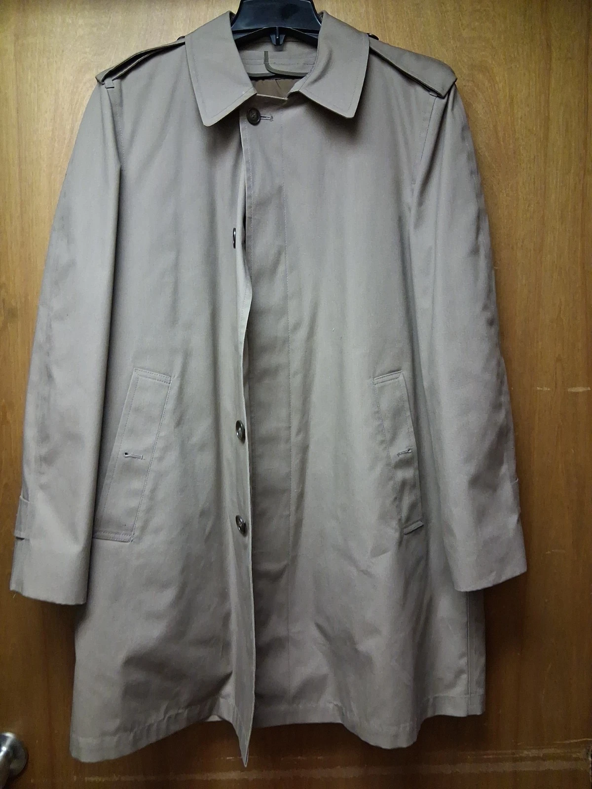 London Fog By Wamsutta Thinsulate 3M Long Classic Trench Coat Men’s Size 38 Reg image 1