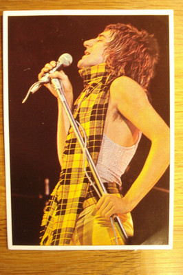 Aufkleber Mini-Poster STICKER PANINI POP STARS ROD STEWART FACES POPFOTO BRAVO