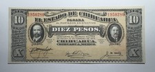 Mexico Estado de Chihuahua 10 Pesos June, 1915- Crisp Choice BU