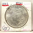 1885 P Morgan Silver Dollar AU/BU