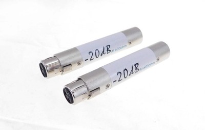 (2 PACK) PROCRAFT SVP559-20 INLINE PAD / ATTENUATOR @ -20db XLRF to XLRM