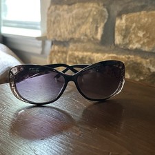 PANAMA JACK Goldtone Black Animal Print Polarized Sunglasses