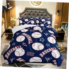 3D Baseballs Comforter Size,Blue Baseball Kids Bedding Twin B-3d Baseballs