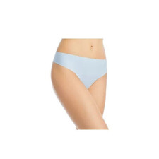 Aqua Intimates Microfiber Thong, Light Blue, sz Medium