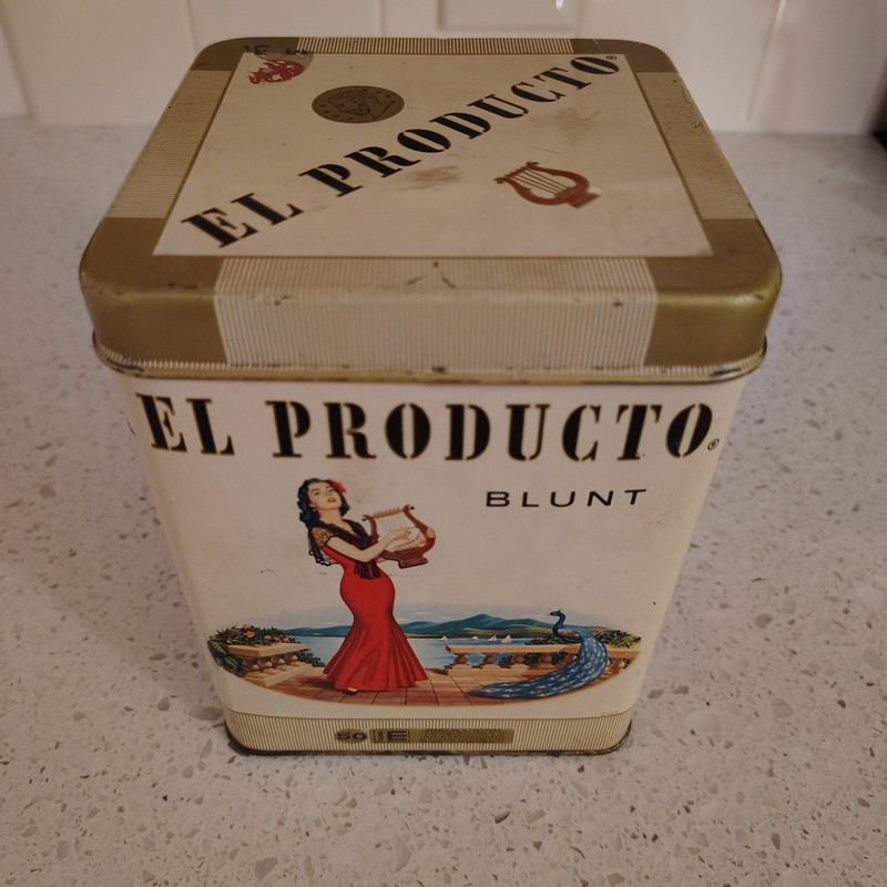Vintage EL PRODUCTO BLUNT CIGARS Packaging TIN Antique Tobacco BOX Smoking